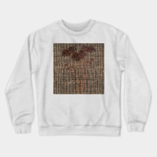 Rustic Dry Sedum Plant Canvas Jute Look Crewneck Sweatshirt